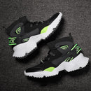 Tênis Nebula Tech Unissex - Design Hip-Hop High-Top com Detalhes Neon