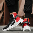 Tênis Jet Stream Unissex - Design High-Top Colorblock com Faixa Street