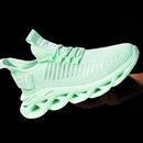 Tênis Stellar Sprint Unissex - Design Blade Monocromático Bege com Leveza