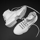 Tênis Vega Runner Unissex - Design Sock High-Top Black com Solado Geométrico